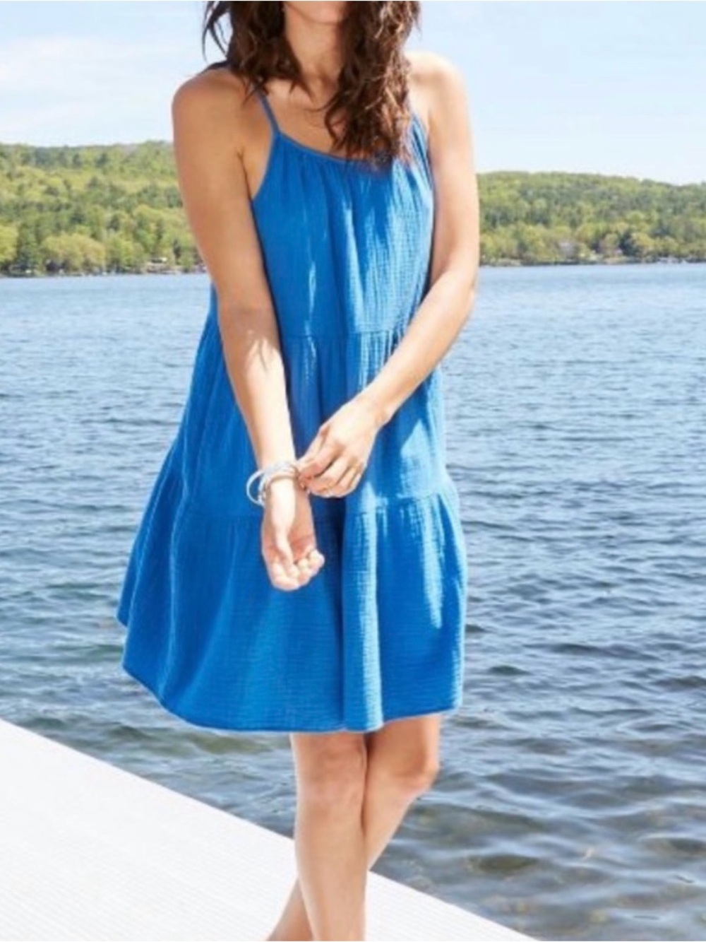 Universal Thread Blue Tiered Mini Dress